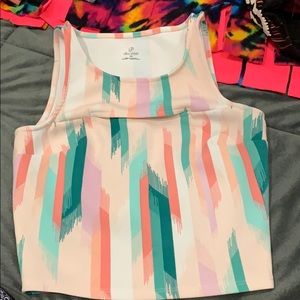 Colorful fitted workout shirt